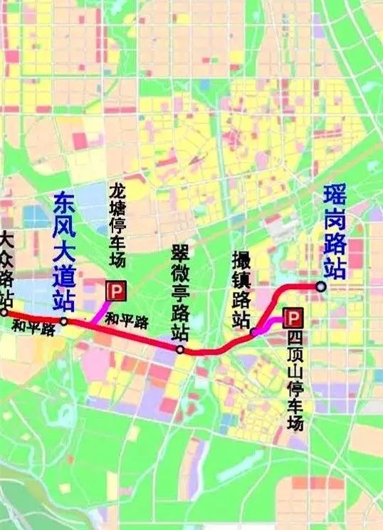 合肥地铁6号线二期规划图(鸡鸣山路站西延小庙站)