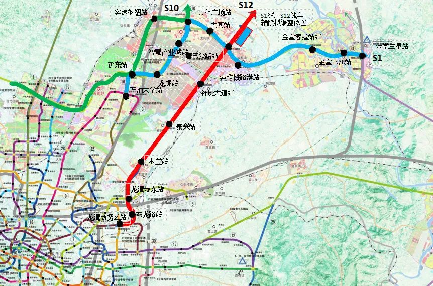 正文  △《成都市城市轨道交通线网规划(编修)内容》局部,图据青白江