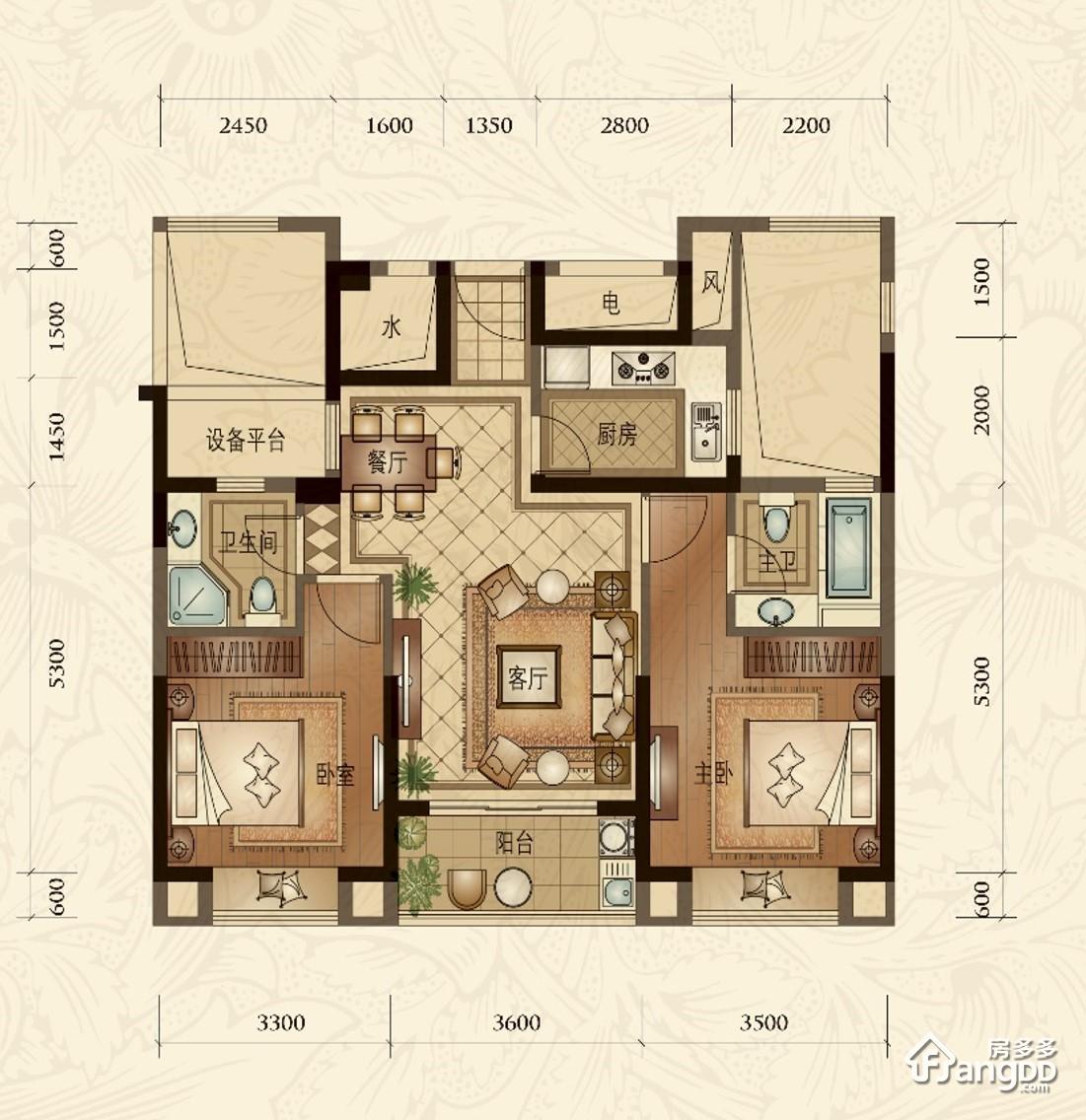 鳌江昆仑公馆户型图