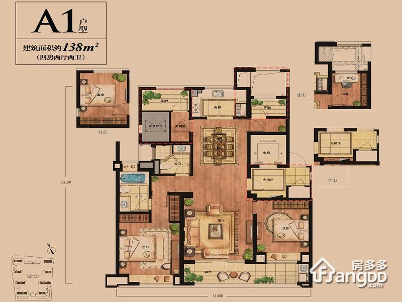 宁波万科江东府户型图