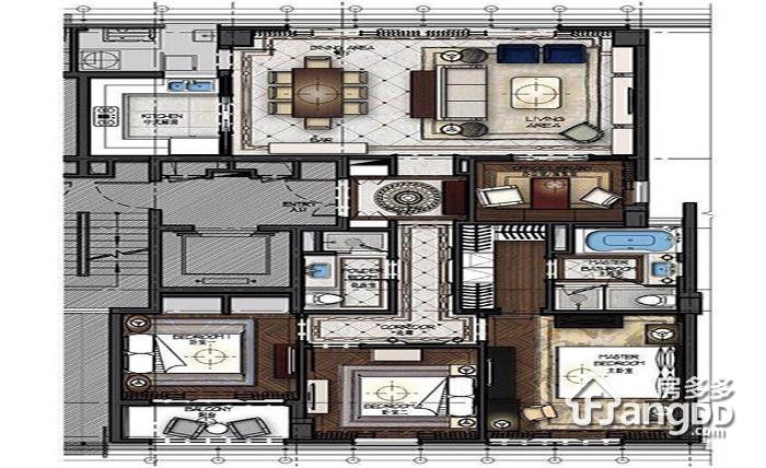 陆家嘴壹号院4室2厅2卫户型图