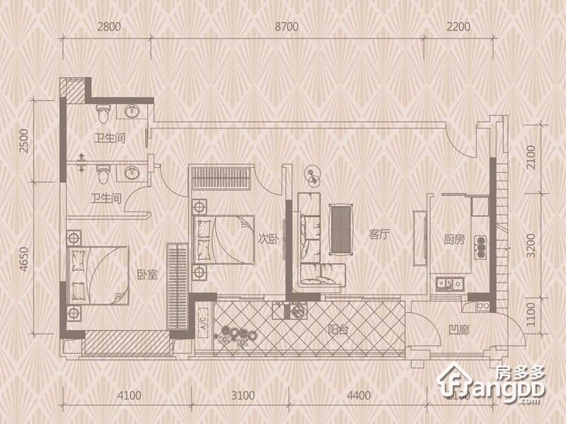 充耀·盛荟花园户型图