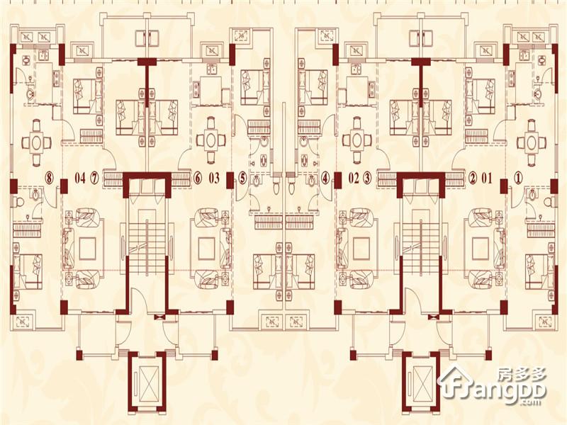 红树湾二期3室2厅2卫户型图