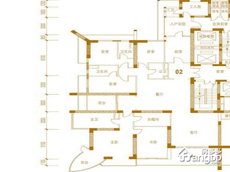 爱群荟景湾5室2厅5卫户型图