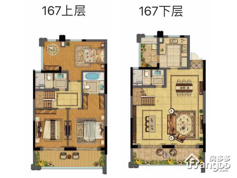 龙湖春江天玺3室2厅3卫户型图