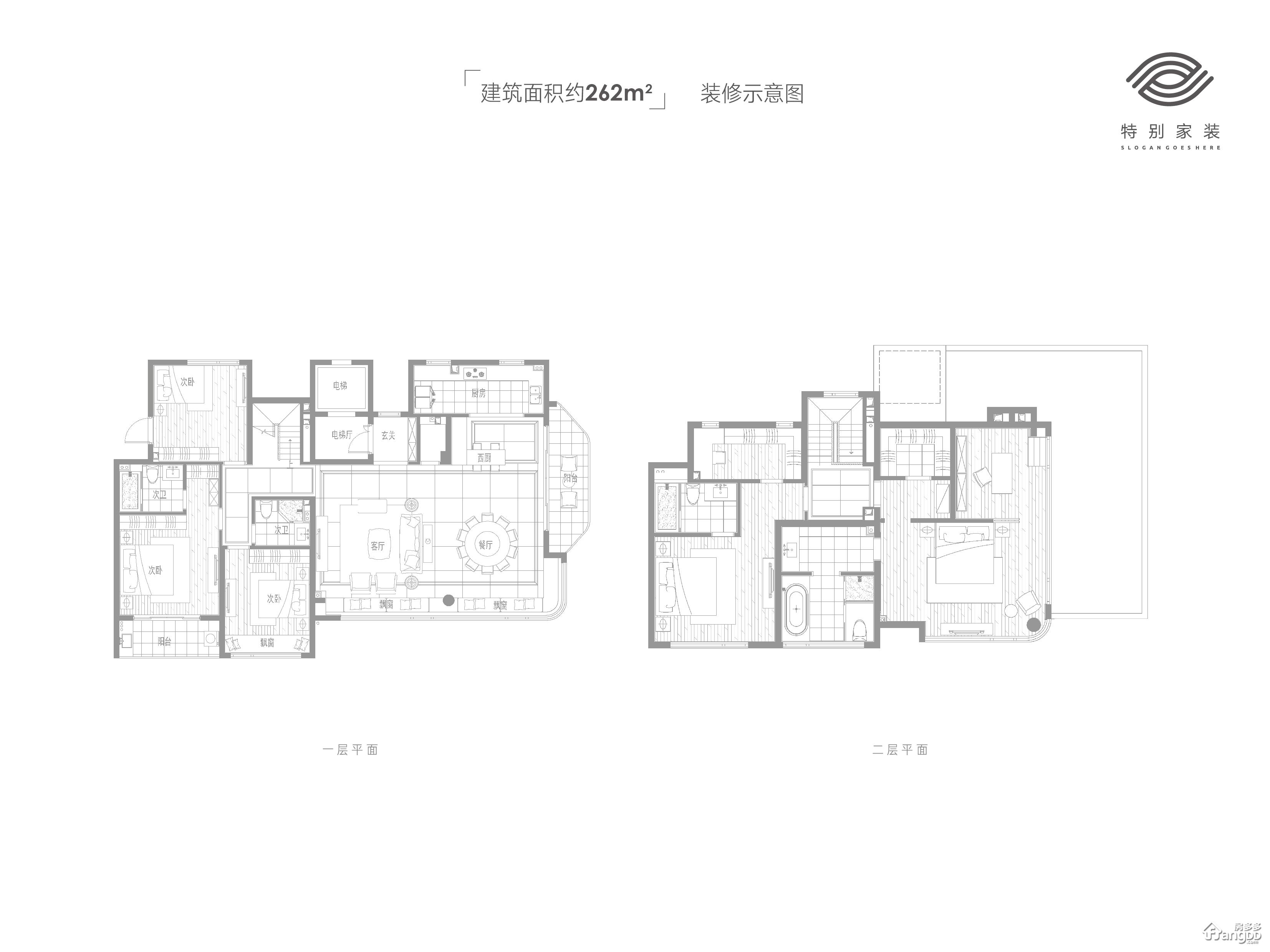 融信公馆arc4室2厅4卫户型图